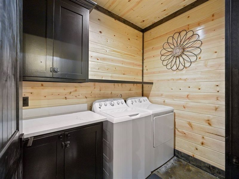 Laundry has room for storage!