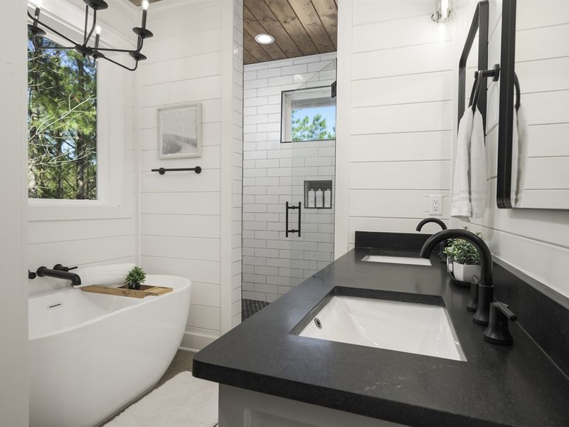 Experience luxury in our cozy retreat, featuring an ensuite bathroom for ultimate privacy and comfort .
