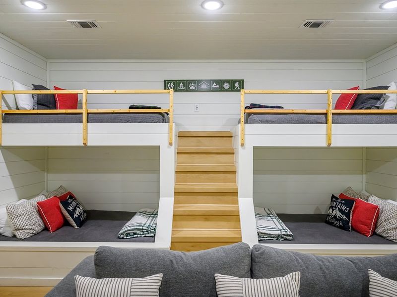 Our bunk room combines fun and comfort, perfect for the young and young at heart.