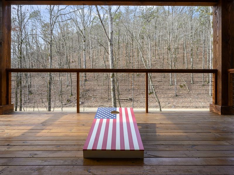 Corn hole challenges await—perfect for family fun and friendly competition.