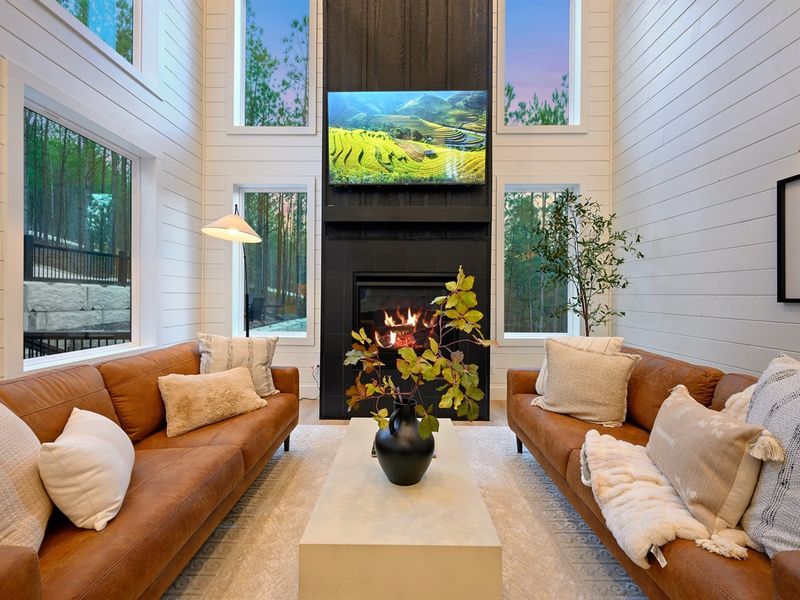 Thoughtfully styled decor and soft lighting create a calm, welcoming atmosphere.