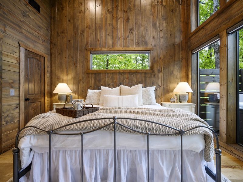 Cozy bedding and extra pillows for a blissful night's sleep