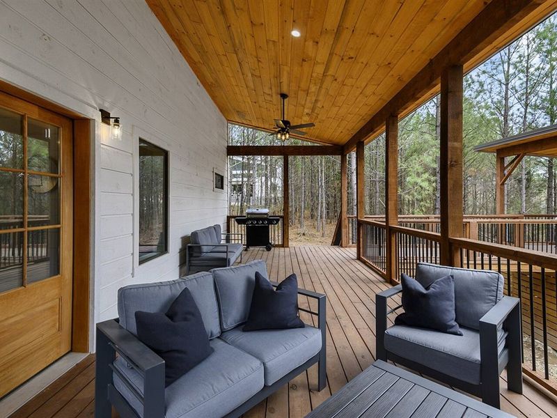 Listen to the sounds of nature around you as you unwind.