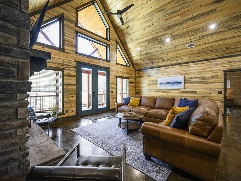 Unwind and socialize in the cozy comfort of the living room.