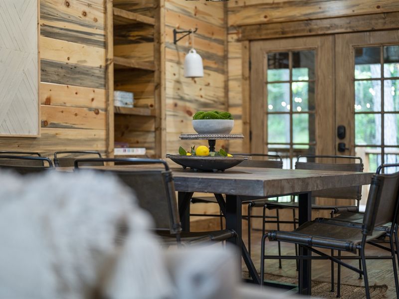 "Gather here for meals and memories under the soft, welcoming light."