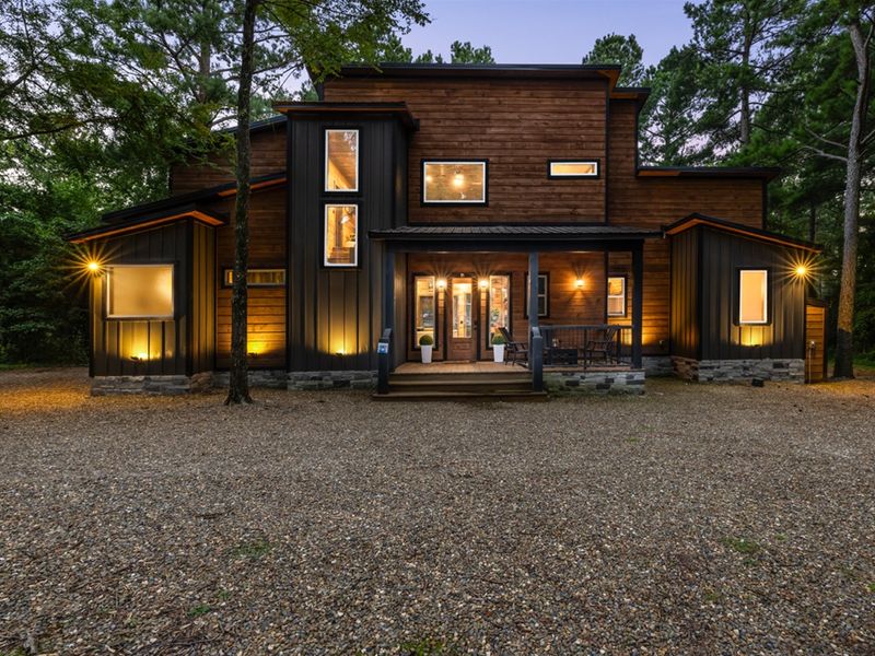 Wake up surrounded by towering pines, sip your morning coffee on the porch, and unwind in total forest serenity.