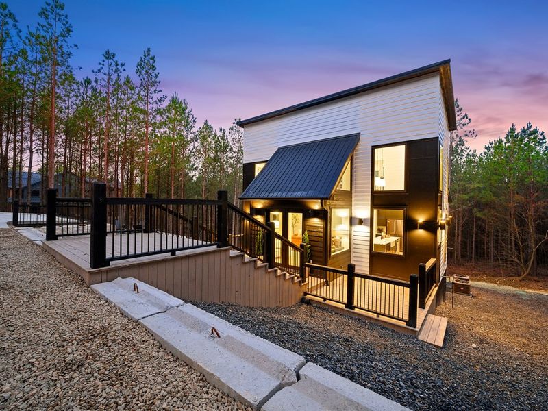 Clean lines and warm lighting welcome you home after a day outdoors.