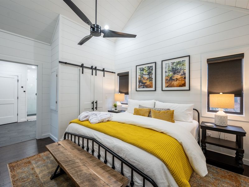 A luxurious king-sized bed ensures comfort and relaxation throughout your stay.