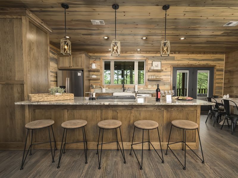 Spacious island seating designed for meals, drinks, and conversation
