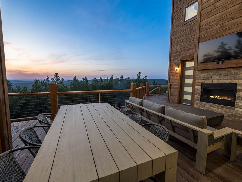 Watch a spectacular OK sunset from your deck.