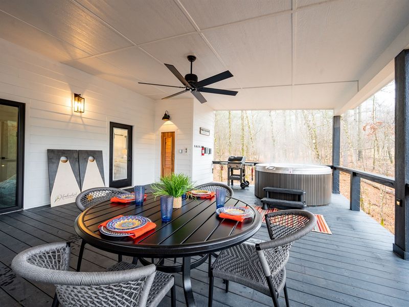 Outdoor dining space for those perfect Spring, Summer, and Fall evenings.