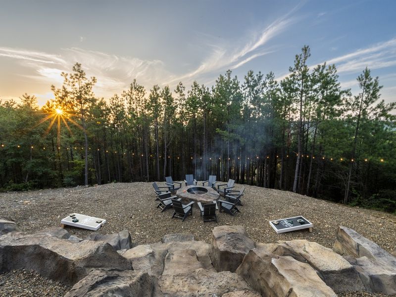 Enjoy the fire under the stars.
