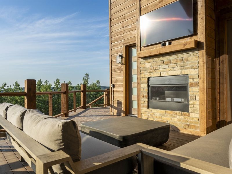 Relax on the lounge while watching a movie or enjoying a glass of wine