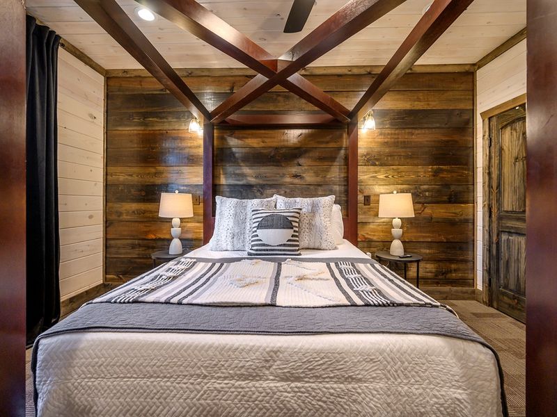 Unwind beneath the handcrafted canopy and let the quiet of the cabin melt the day away.
