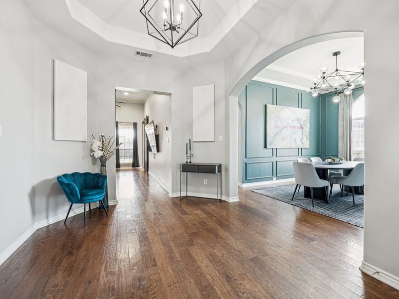 Bright and spacious entry that makes a memorable first impression.