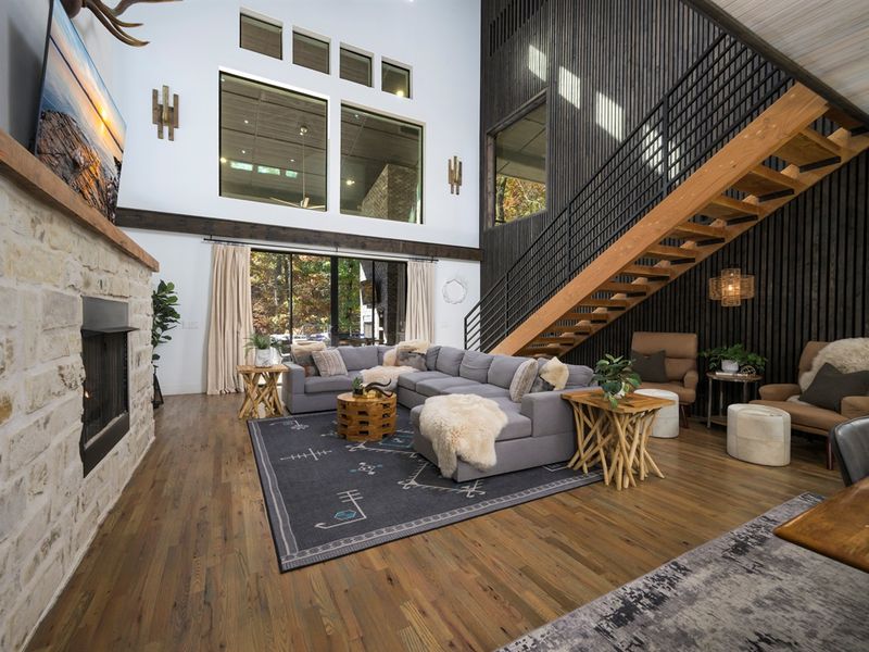 Curl up with a good book in the reading nook under the stairs.