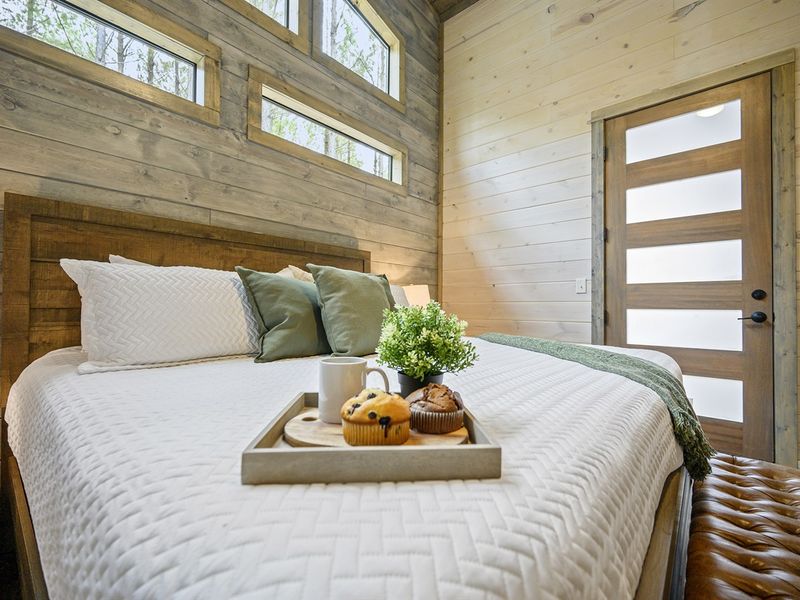 Relax and recharge in our comfy king bed
