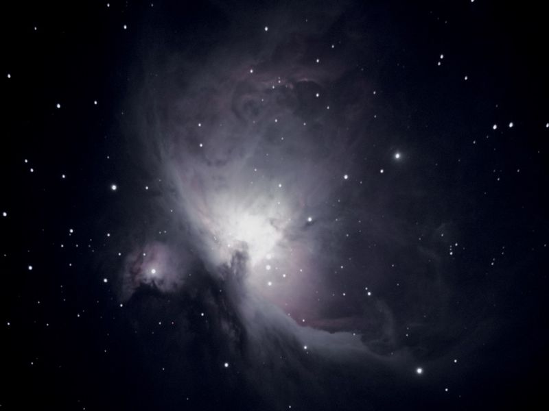 A photo of the Orion Nebula take from the Bella Cresta's backyard