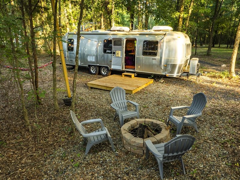 6 Vintage Airstreams on property