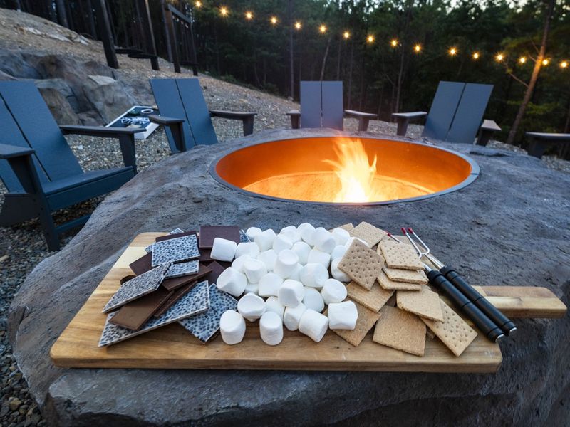 Spend your evening around the fire. S'mores anyone?