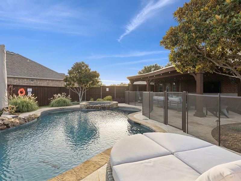 Perfect blend of relaxation and fun in your secluded backyard oasis.