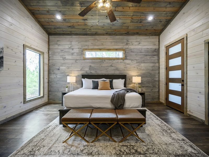 Peaceful vibes in this cozy king bedroom