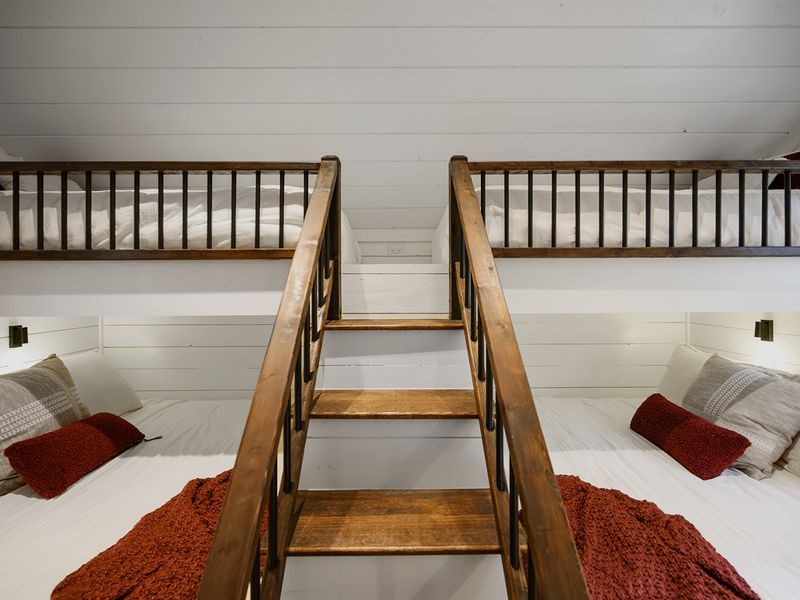 Spacious bunk beds