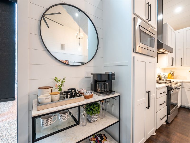 Coffee bar w/ Keurig k-cups supplied