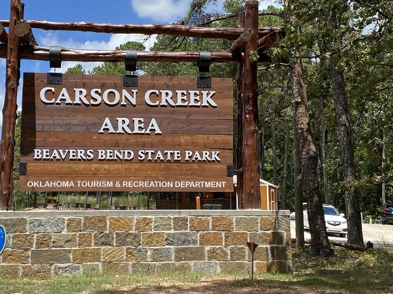 Cabin is in Beavers Bend State Park