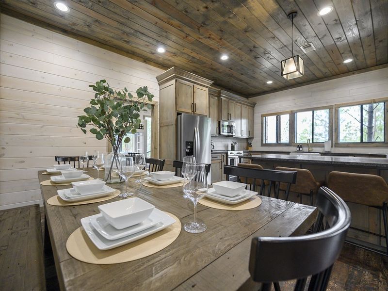 Introducing your new favorite spot for coffee chats and home-cooked meals - this charming kitchen-dining room combo has all the feels!