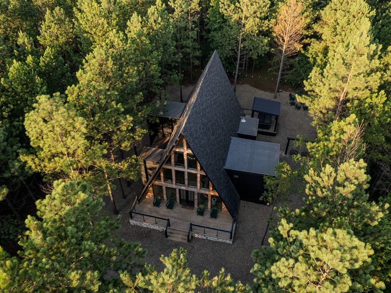 Wake up to the whisper of the pines and peaceful forest surroundings