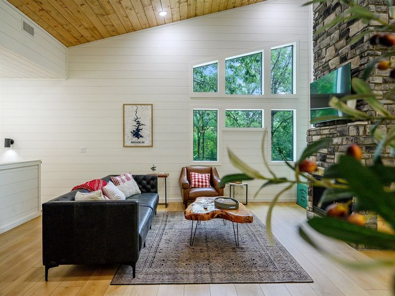 Handcrafted comfort: unique reclaimed wood furniture in every room.