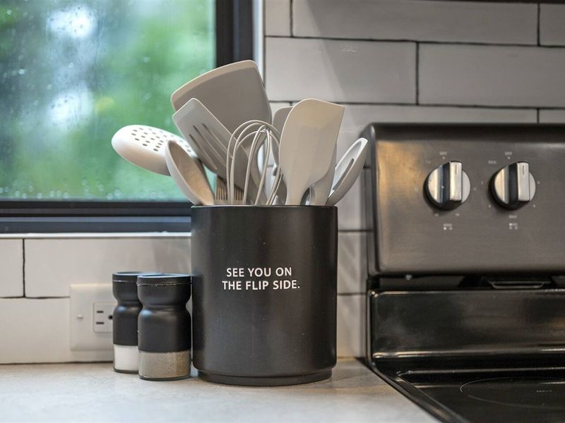 All kitchen utensils and cookware are provided