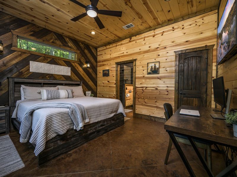 After a day of adventure, retreat to the comfort of cozy beds and unwind in your peaceful sanctuary surrounded by the beauty of the forest.