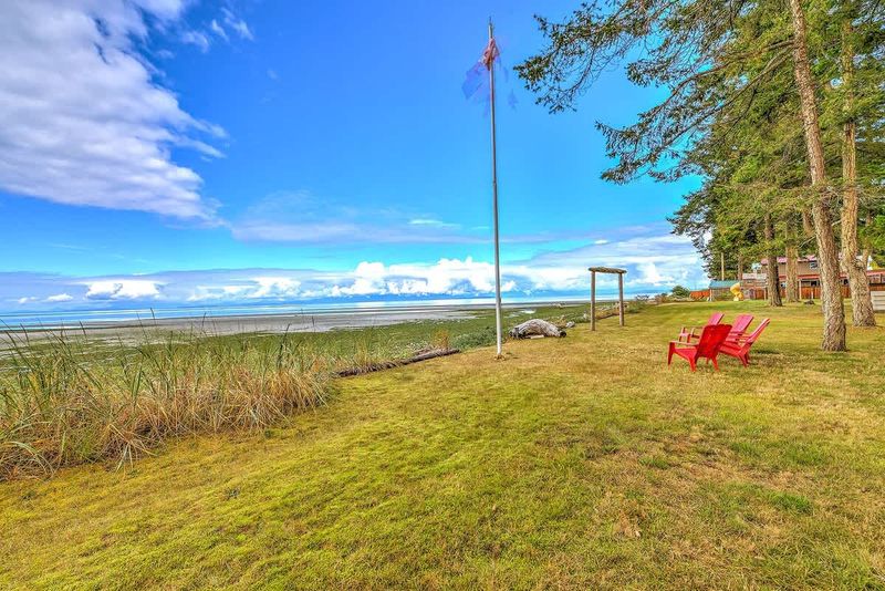 Large Beach Front Backyard. 