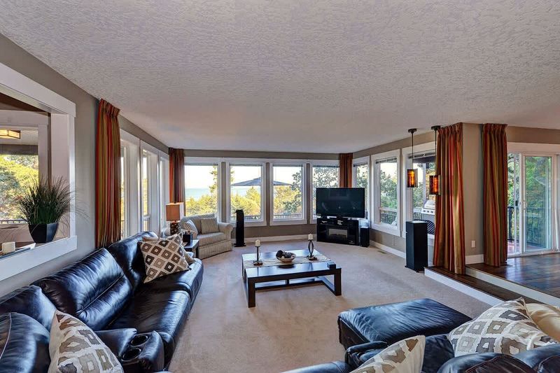Formal living room with 3D television.