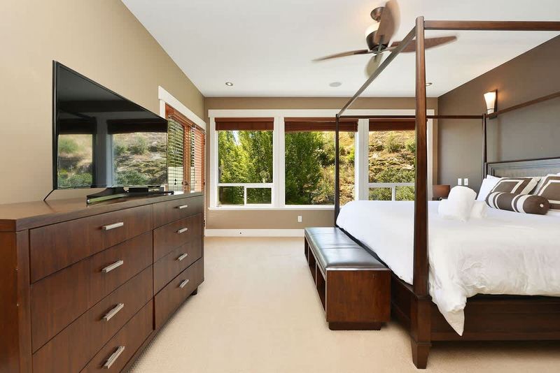 Upper Main level master bedroom with King bed. 
