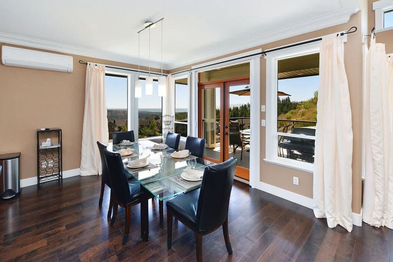 Upper main level kitchen dining space. 