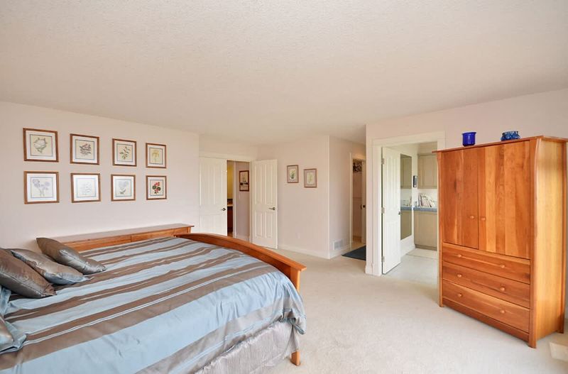 Master bedroom with king and a walk-in closet-sized bed