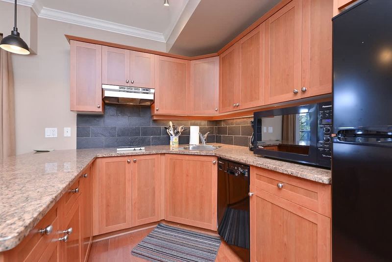 Kitchen space in open plan. 