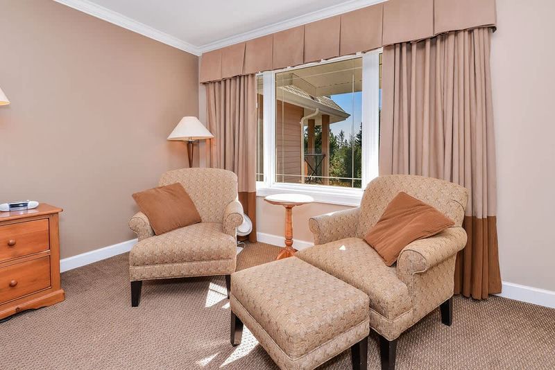 Master bedroom seating space. 