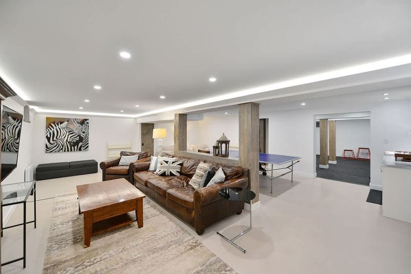 Lower level family room for family fun.