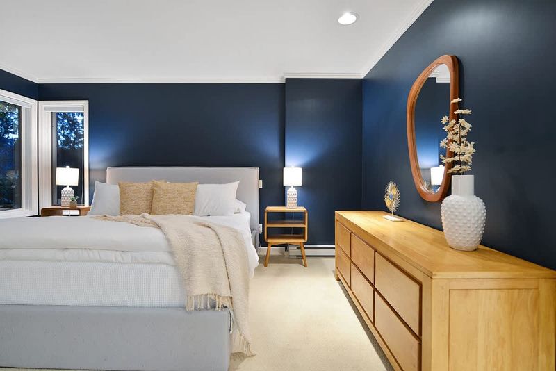 Master bedroom with king bed.