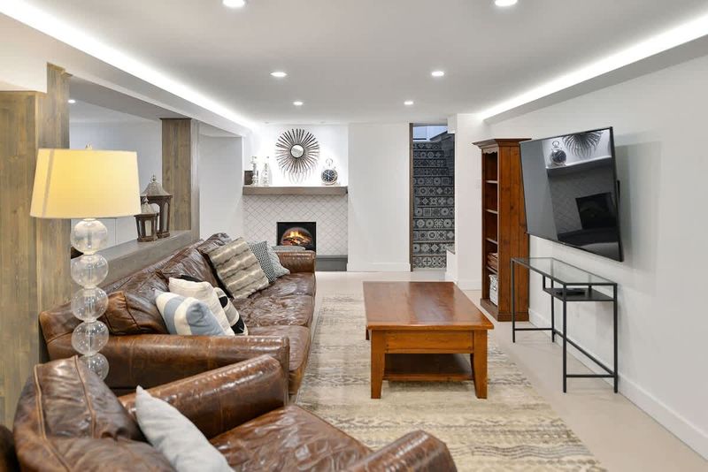 Lower level family room for family fun.