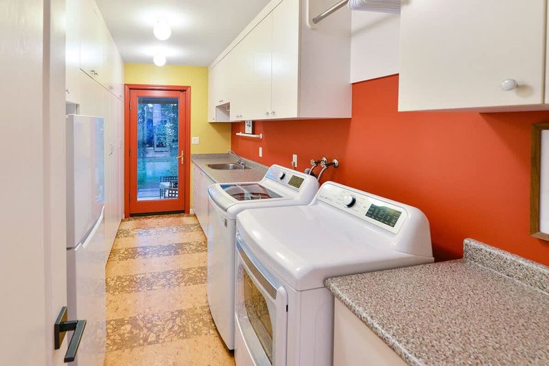 In suite laundry room.