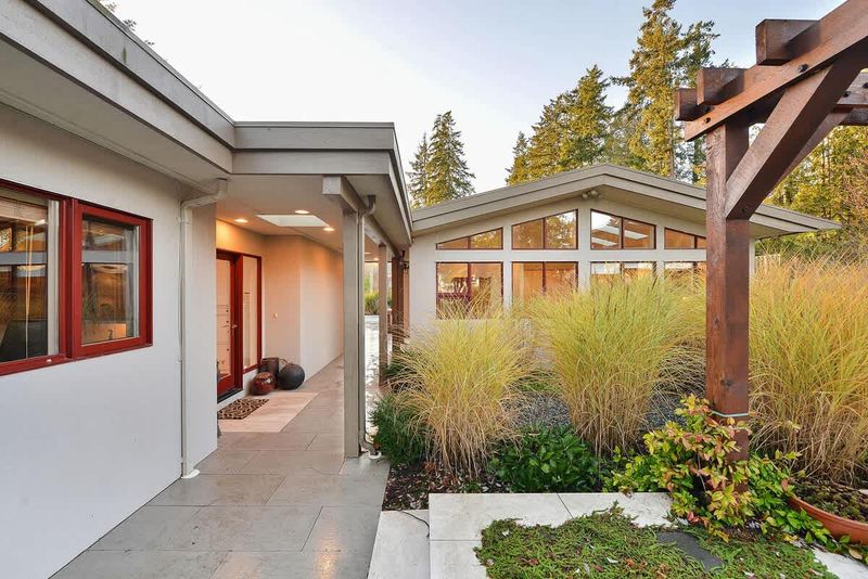 Breezeway with house and office space.