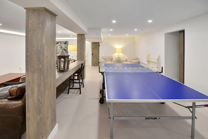 Lower level family room for family fun.