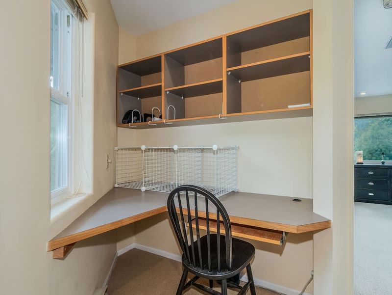 Primary bedroom has a little office space. 