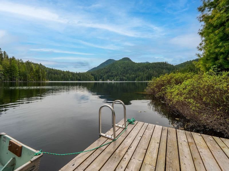 One of the 2 private lakeside docks. 