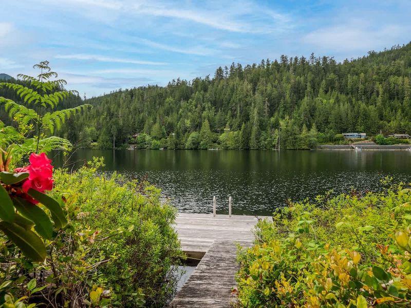 One of the 2 private lakeside docks. 
